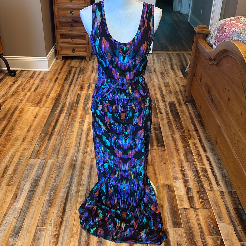 Nicole Miller Multicolor Sleeveless Maxi Dress size med